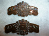 195th Battalion (Regina) Shoulder Title Badge Pair, Lees and Wheatley Maker Marks